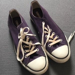 Purple size 9.5 - 10 low top converse